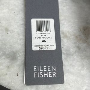 EILEEN FISHER Silver Knit Necklace